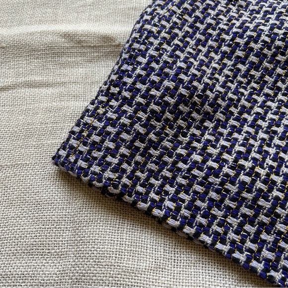 Royal Blue and White Tweed Skirt - Picture 8 of 8